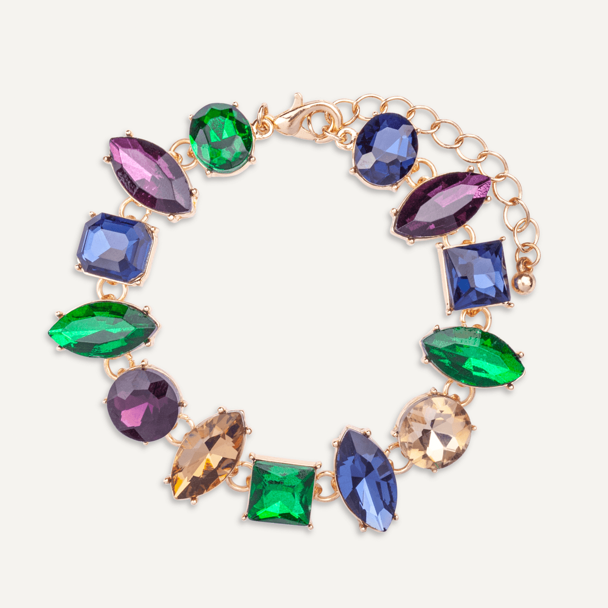 Iris Crystal Clasp Bracelet In Gold-Tone - D&X Retail