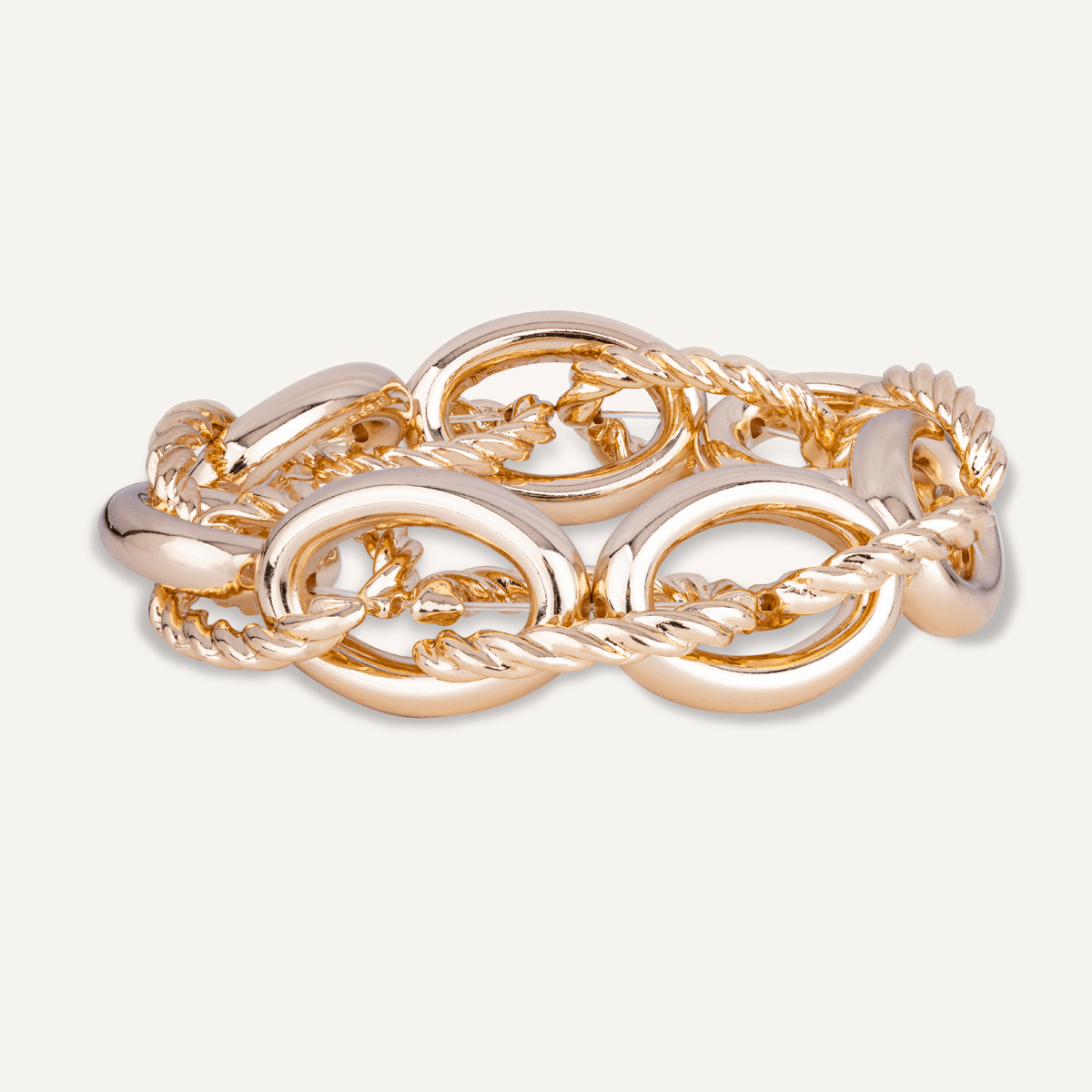 Alesha Elasticated Rope Bracelet In Gold-Tone