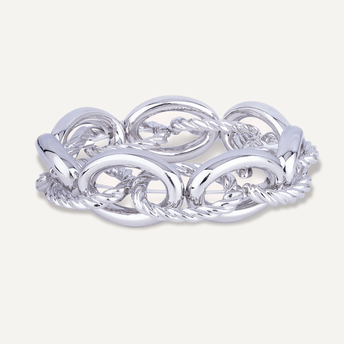 Alesha Elasticated Rope Bracelet In Silver-Tone - D&X Retail