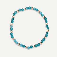 Natural Cerulean and Crystal Elasticated Bracelet - D&X Retail
