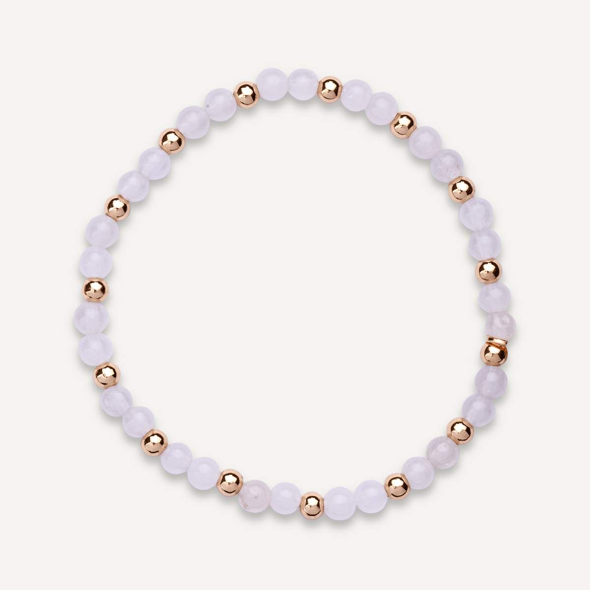 Natural Moonstone and Crystal Elasticated Bracelet - D&X Retail