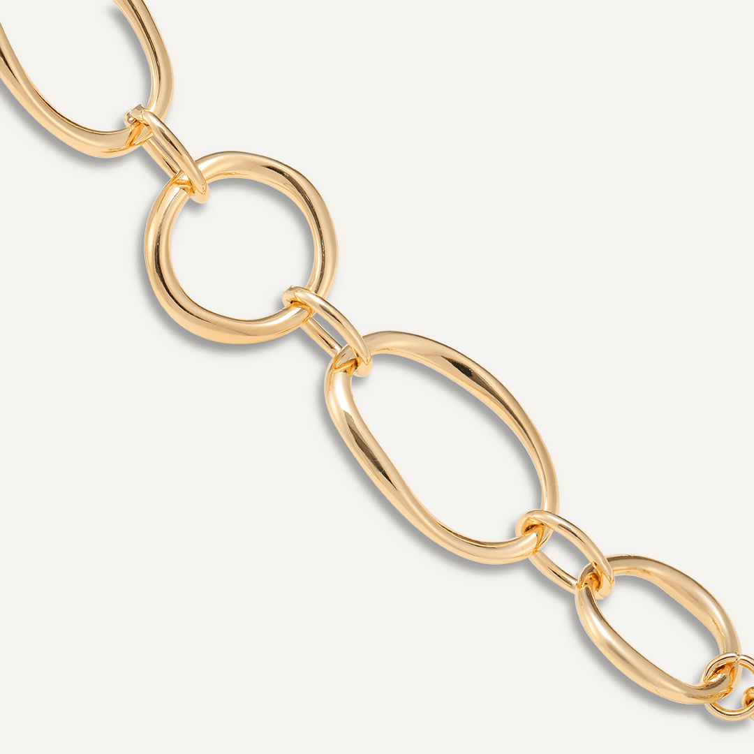 Geometric Zaha T-Bar Bracelet In Gold-Tone