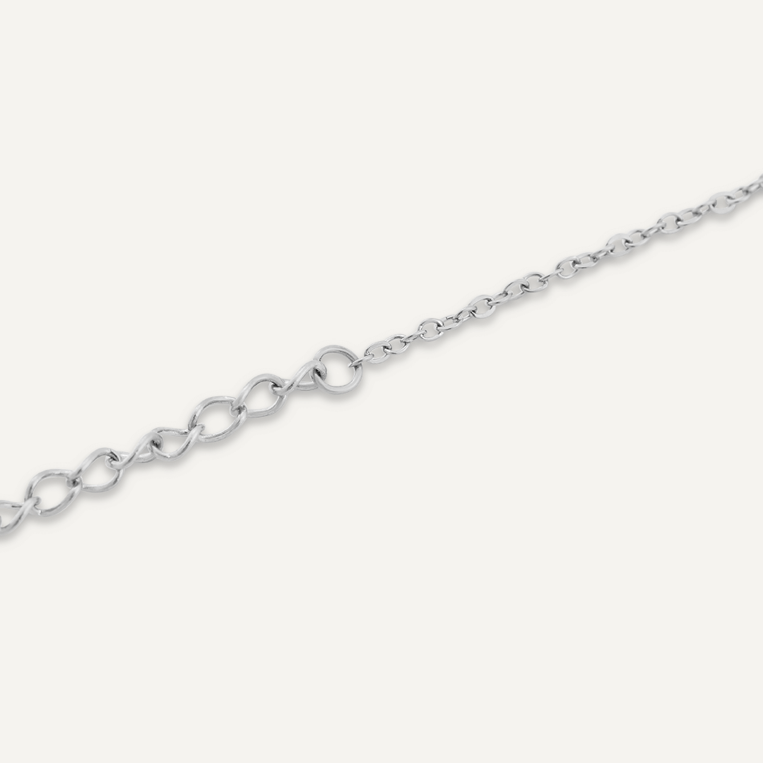 Heart Charm Clasp Bracelet In Silver-Tone