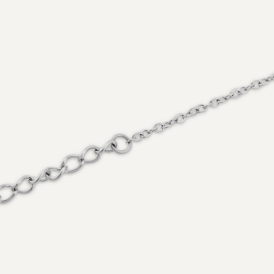 Star Charm Clasp Bracelet In Silver-Tone