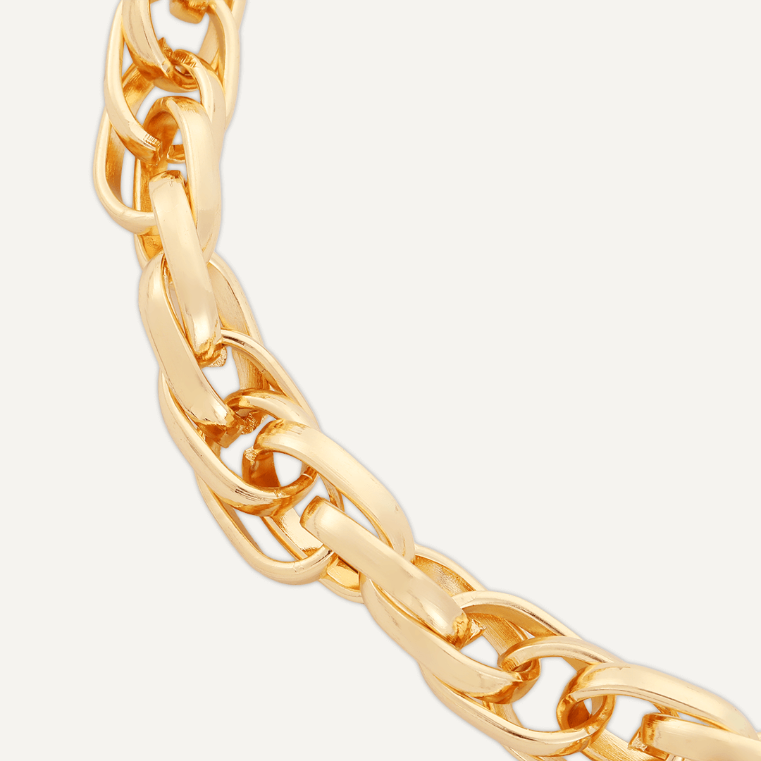 Contemporary Lobster Clasp Chain-Link Bracelet In Gold-Tone