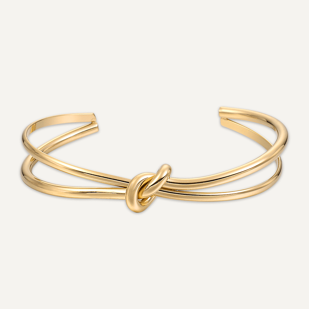 Vibes | Infinity Knot Open Bracelet | 18K Gold-Plated