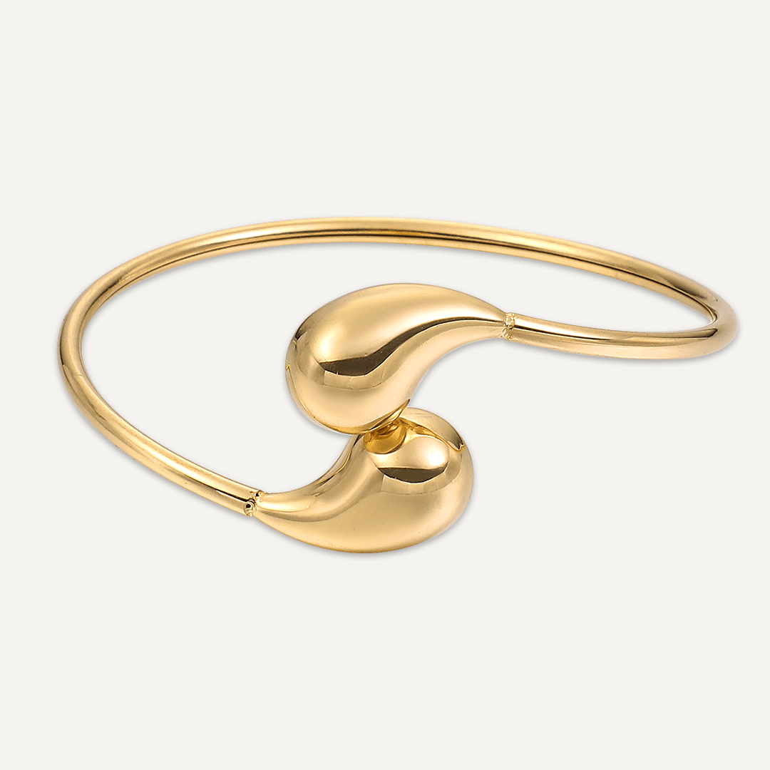 Vibes | Fluid Grace Open Bracelet | 18K Gold-Plated