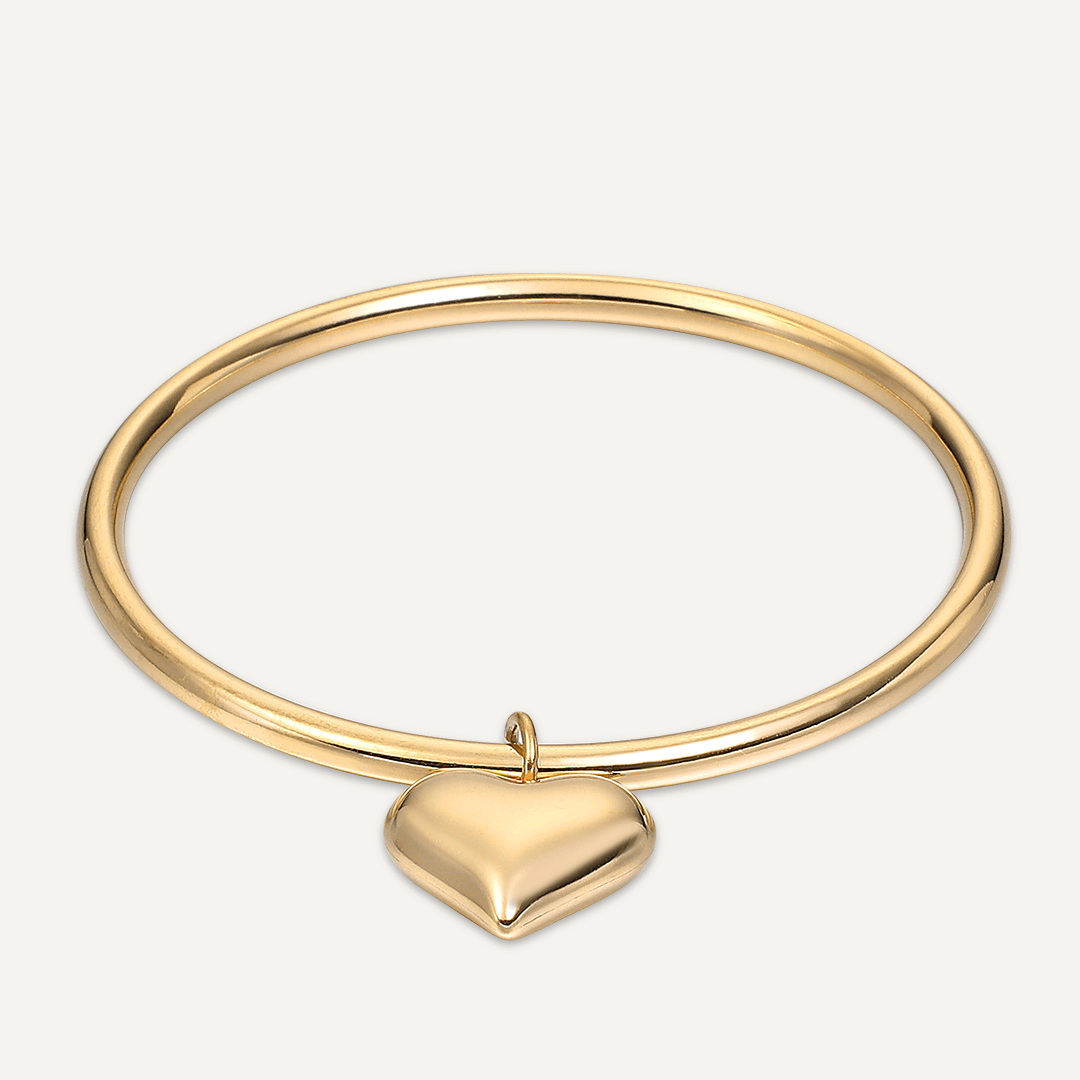 Vibes | Heartfelt Charm Fixed Bracelet | 18K Gold-Plated