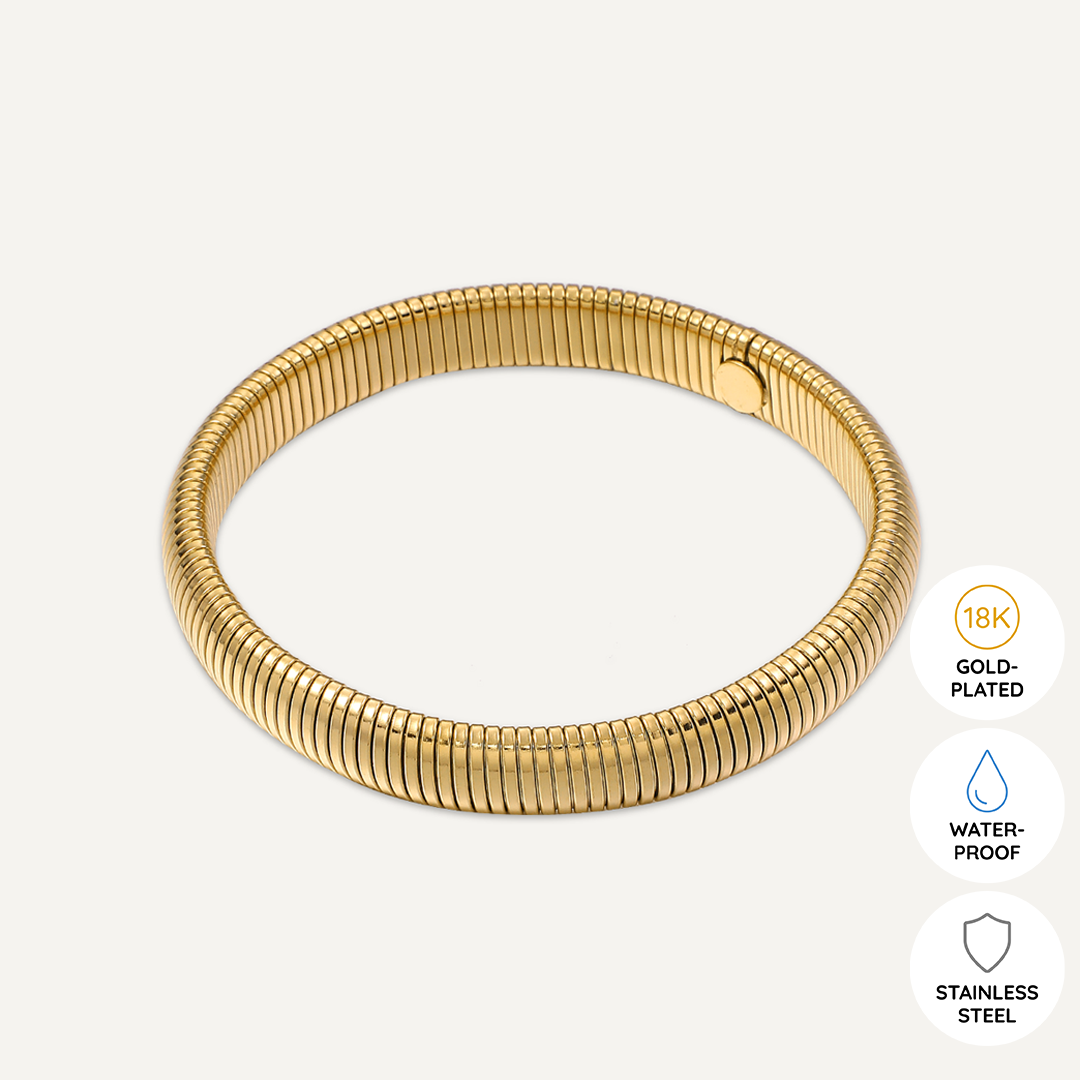 Vibes | Radiant Ridge Fixed Size Bracelet | 18K Gold-Plated