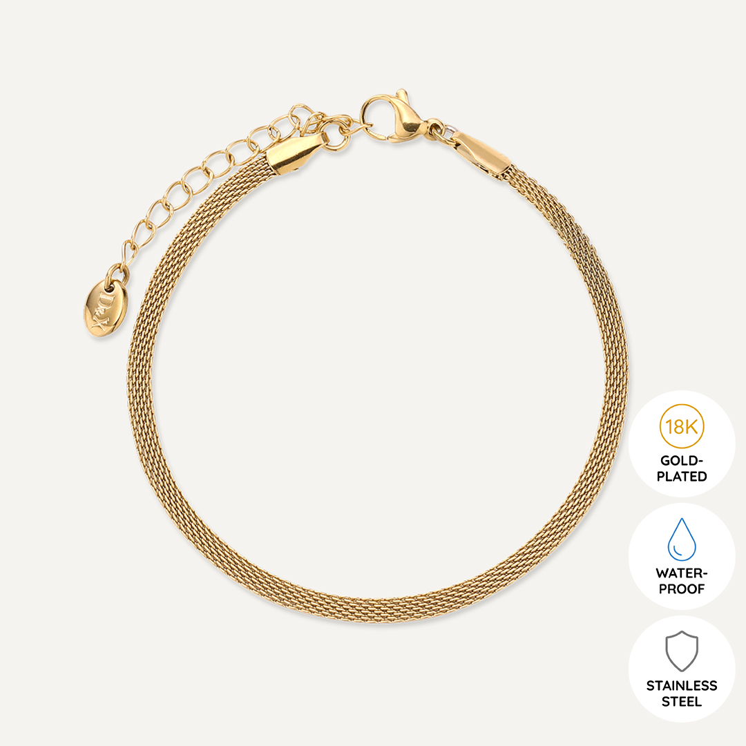 Vibes | Modern Loop Clasp Bracelet | 18K Gold-Plated