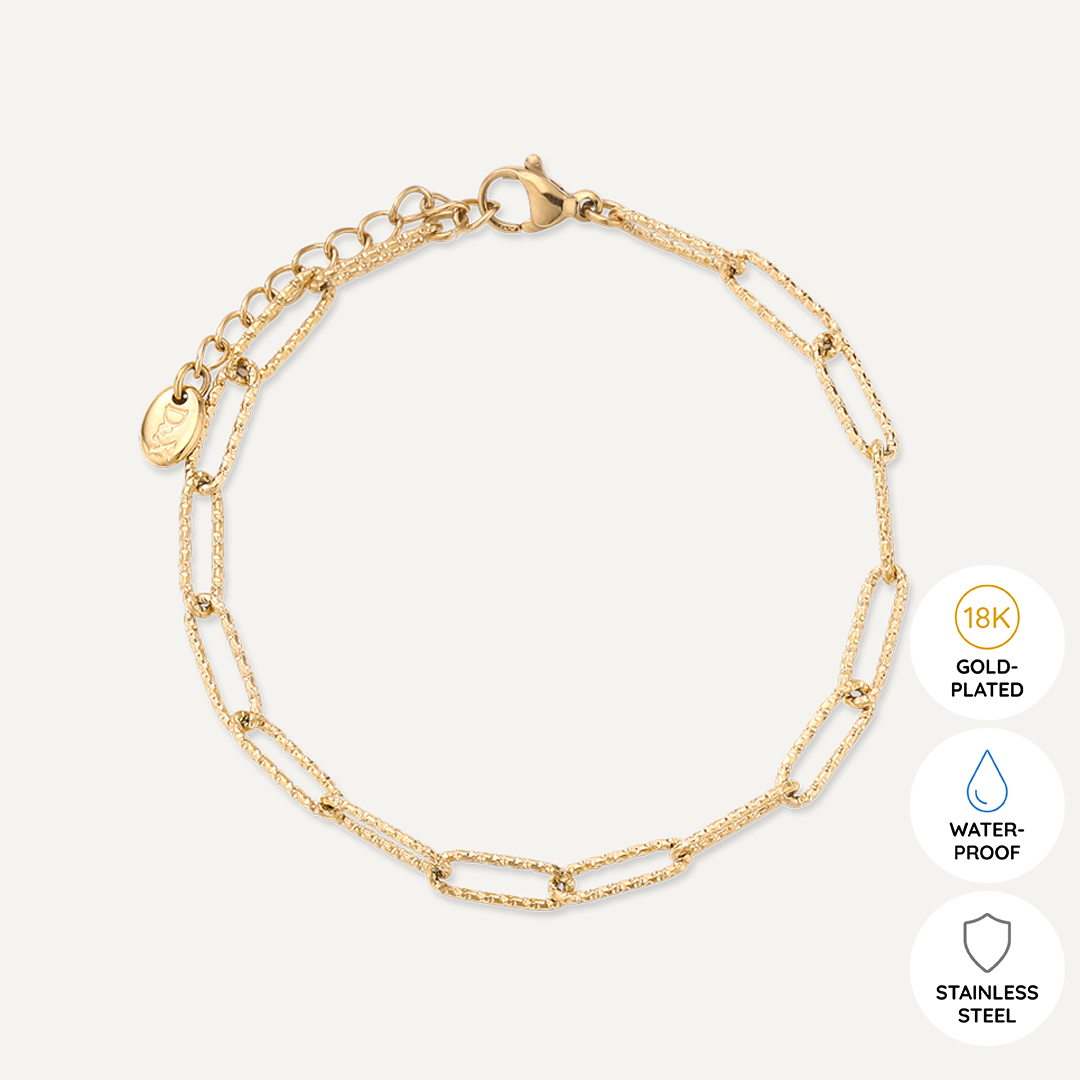 Vibes | Urban Links Clasp Bracelet | 18K Gold-Plated