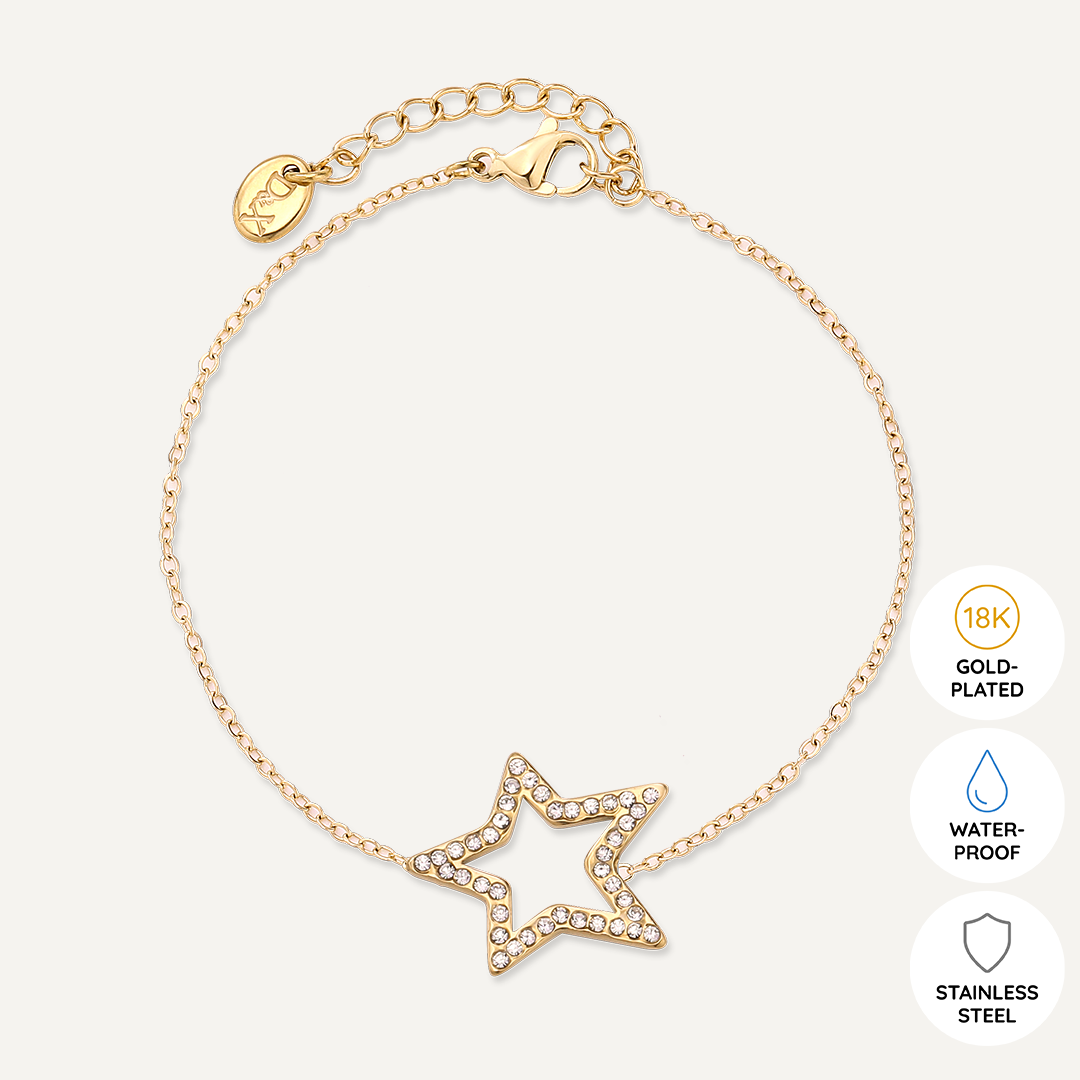 Vibes | Starry Dream Clasp Bracelet | 18K Gold-Plated