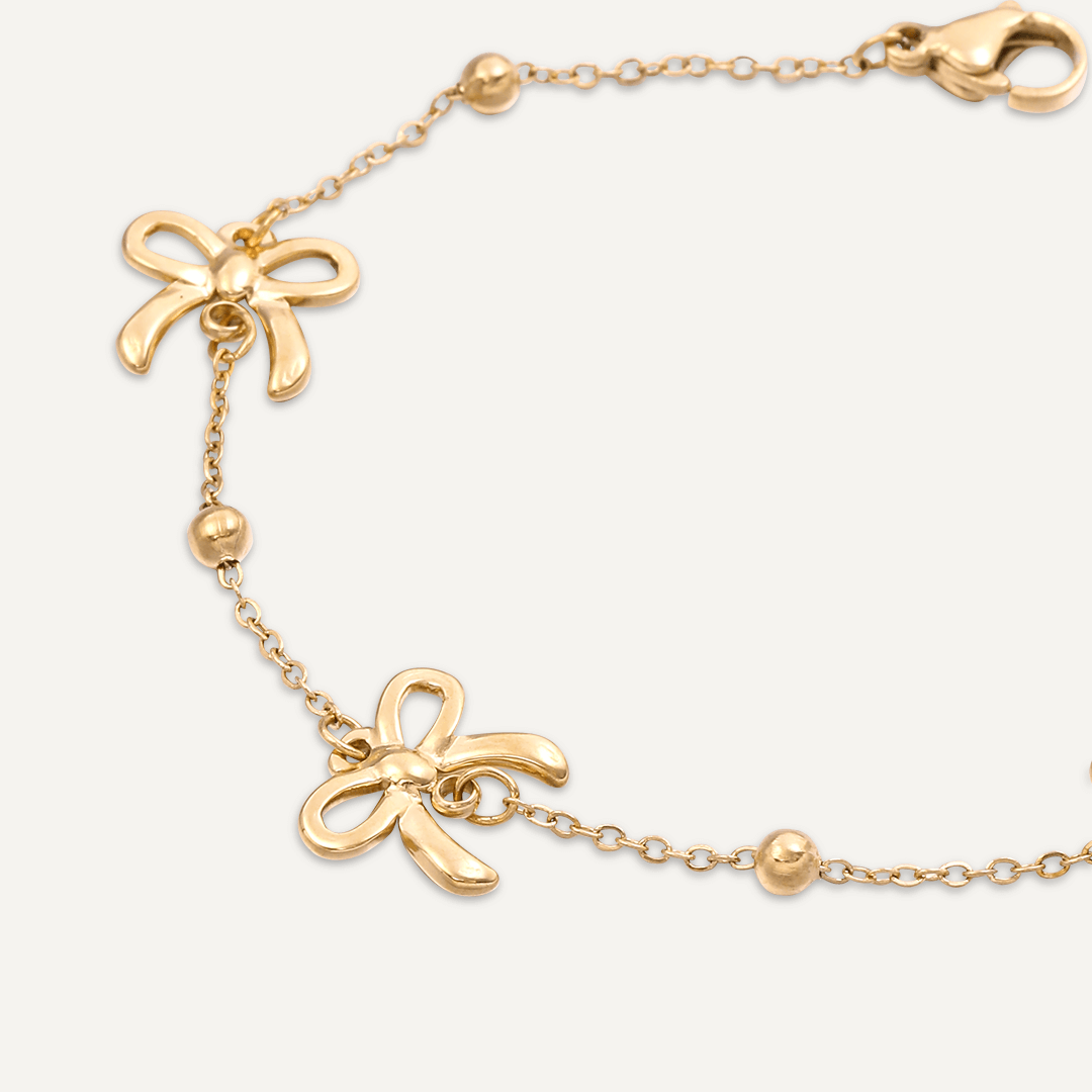 Vibes | Bow Bliss Clasp Bracelet | 18K Gold-Plated