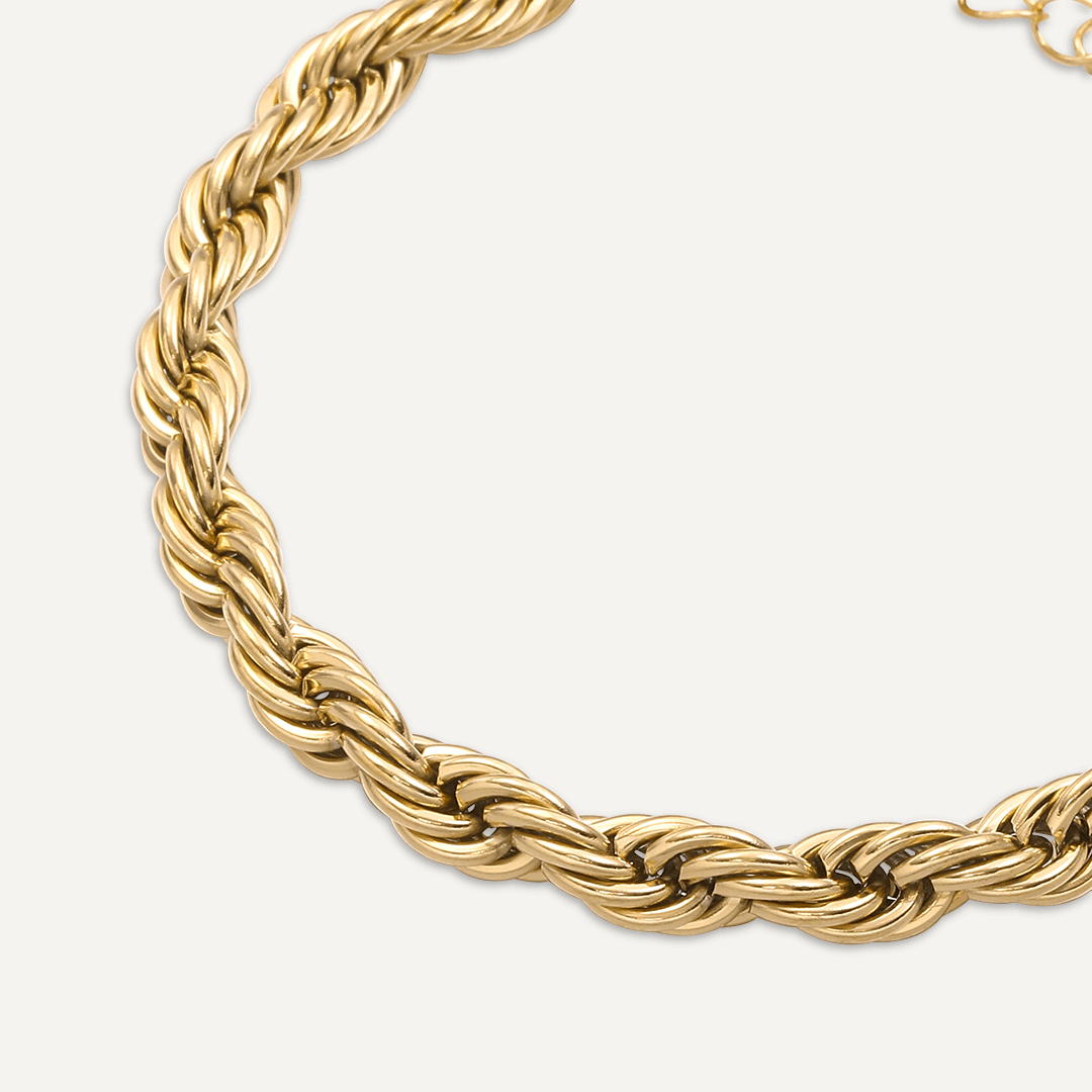 Vibes | Braided Luxe Clasp Bracelet | 18K Gold-Plated