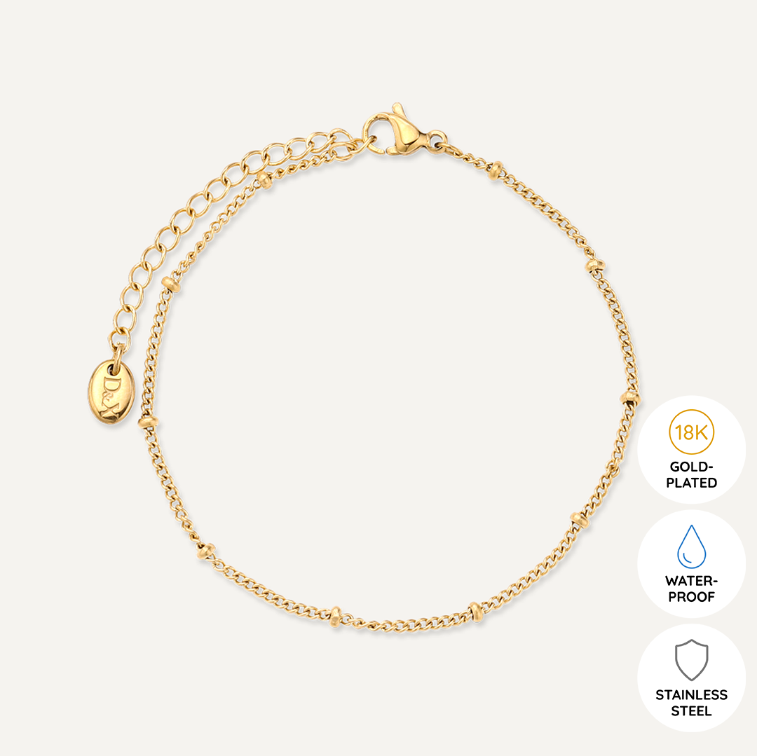 Vibes | Subtle Shine Clasp Bracelet | 18K Gold-Plated