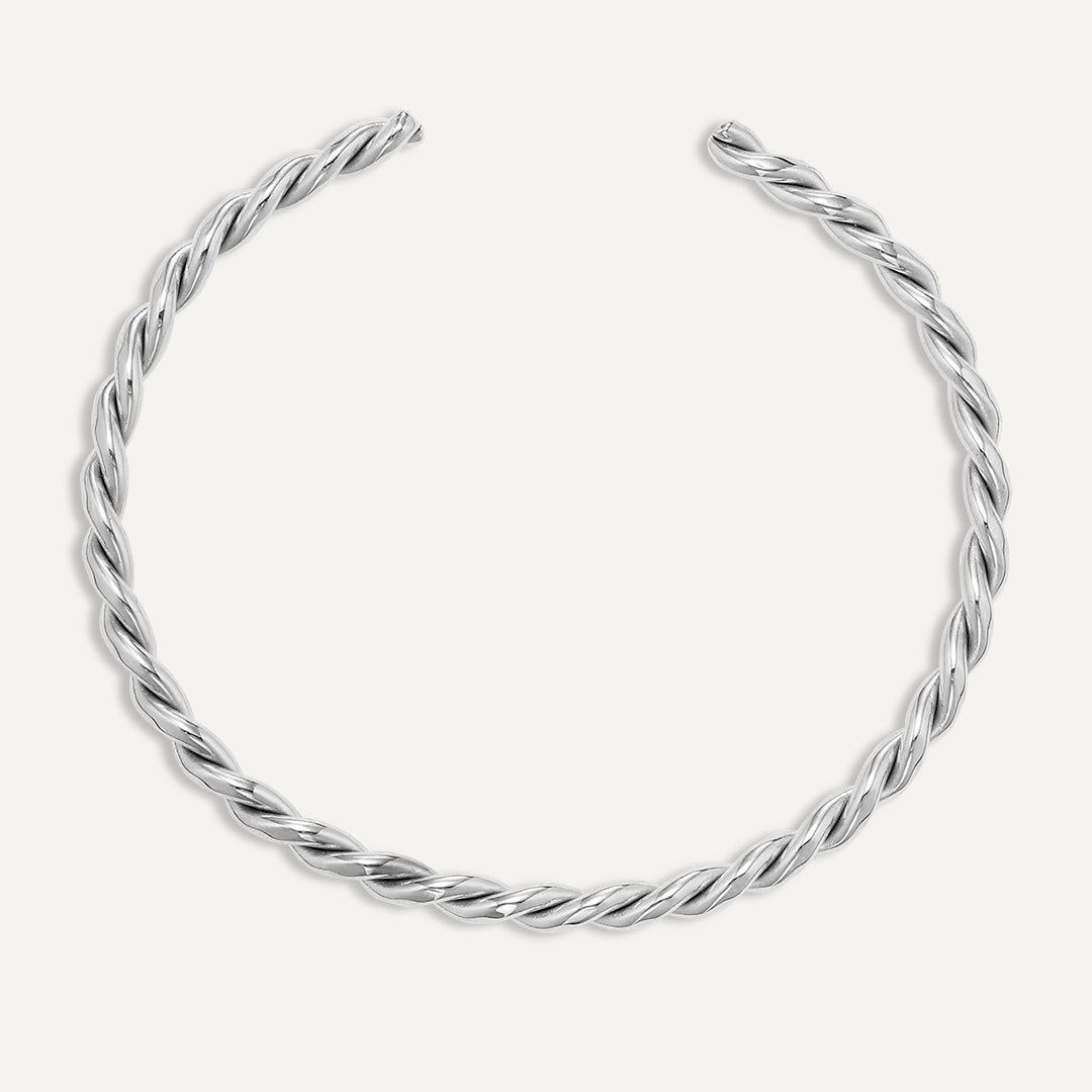 Vibes | Twirl Luxe Bracelet | White Gold-Plated