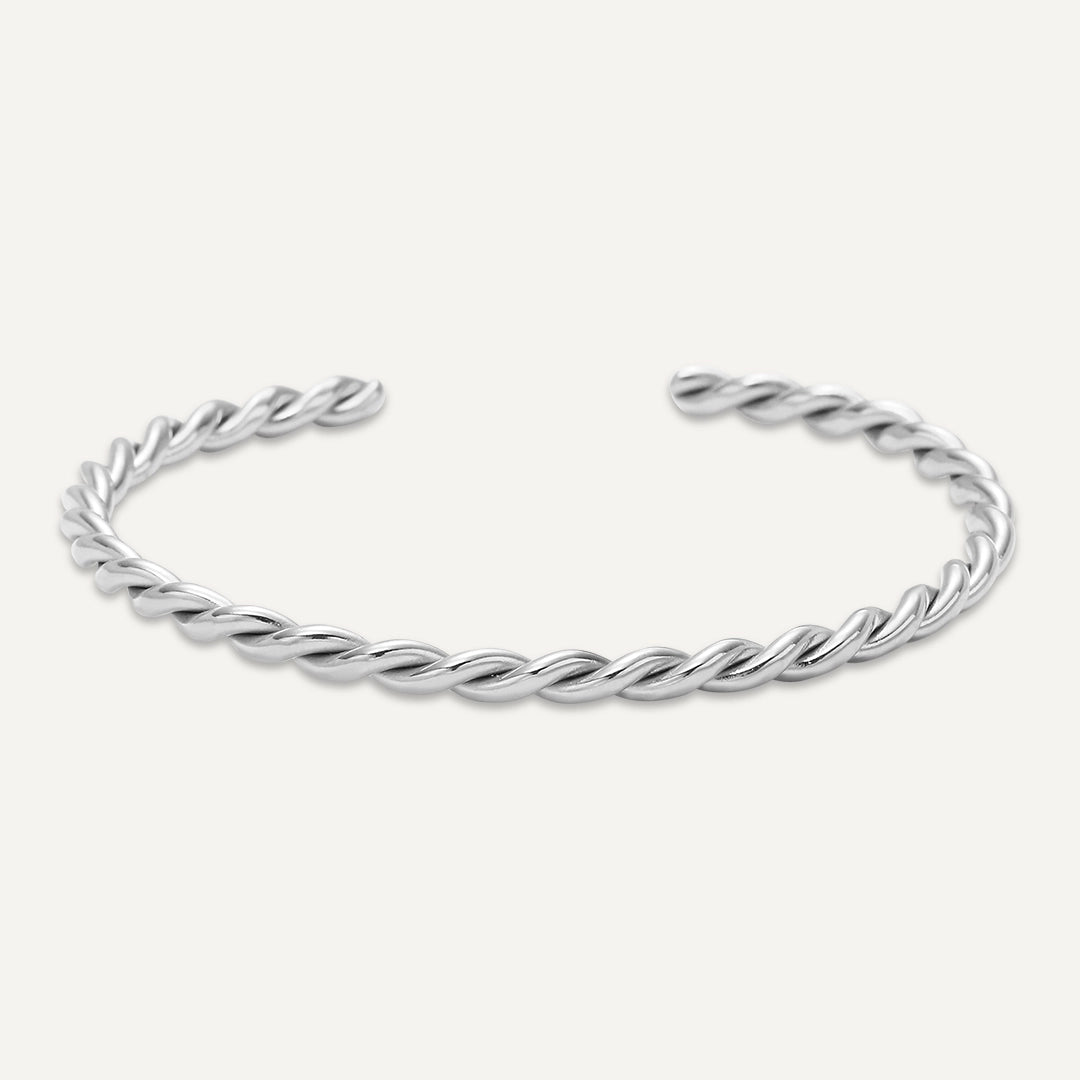 Vibes | Twirl Luxe Bracelet | White Gold-Plated