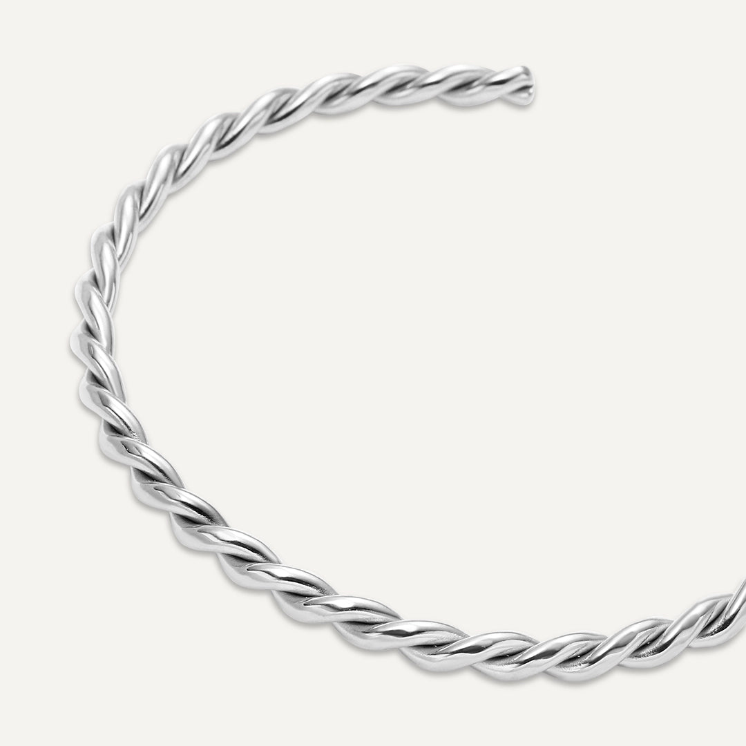 Vibes | Twirl Luxe Bracelet | White Gold-Plated