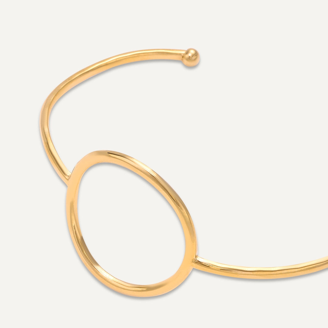 Vibes | Solar Loop Open Bracelet | 18K Gold-Plated