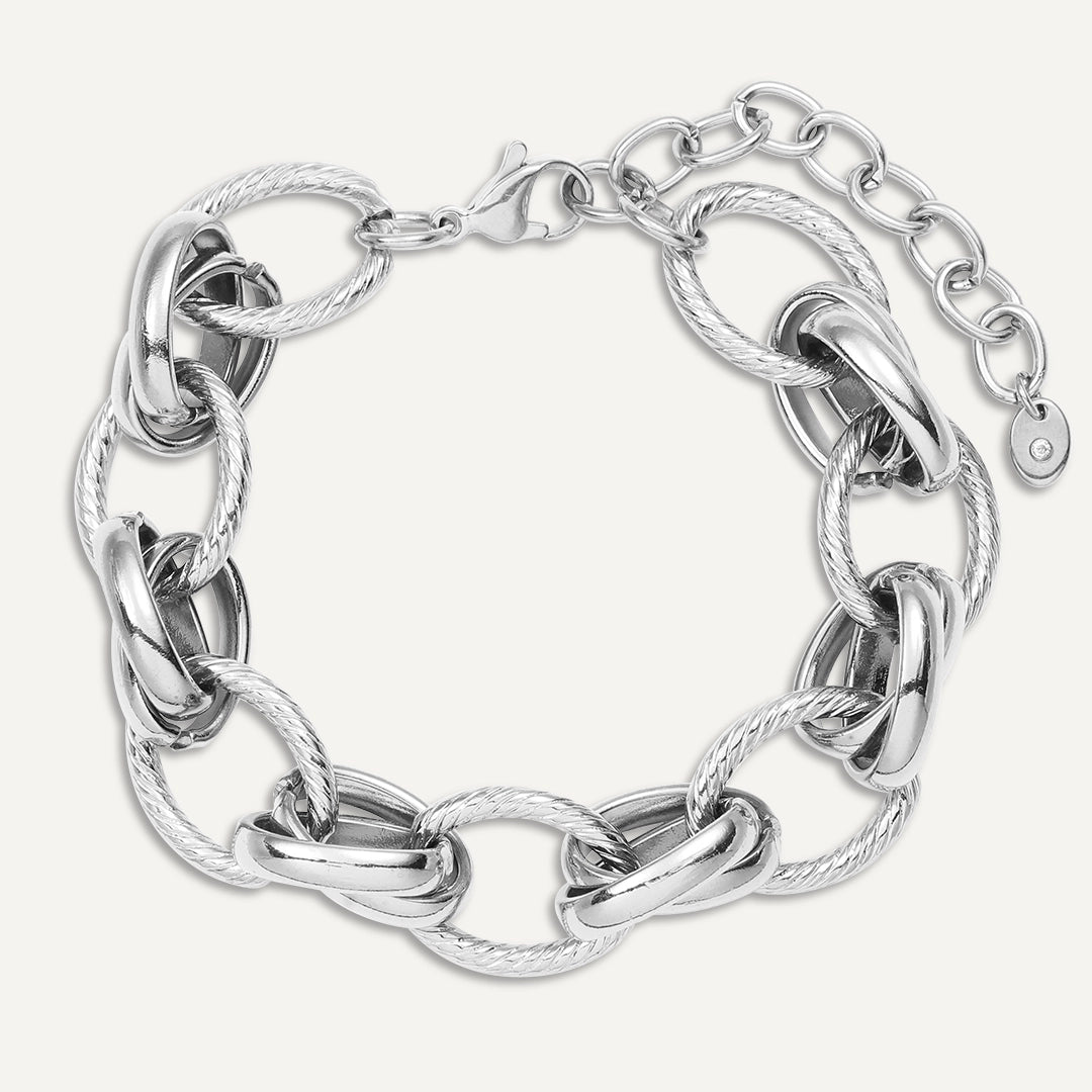 Vibes | Power Link Chain Bracelet | White Gold-Plated