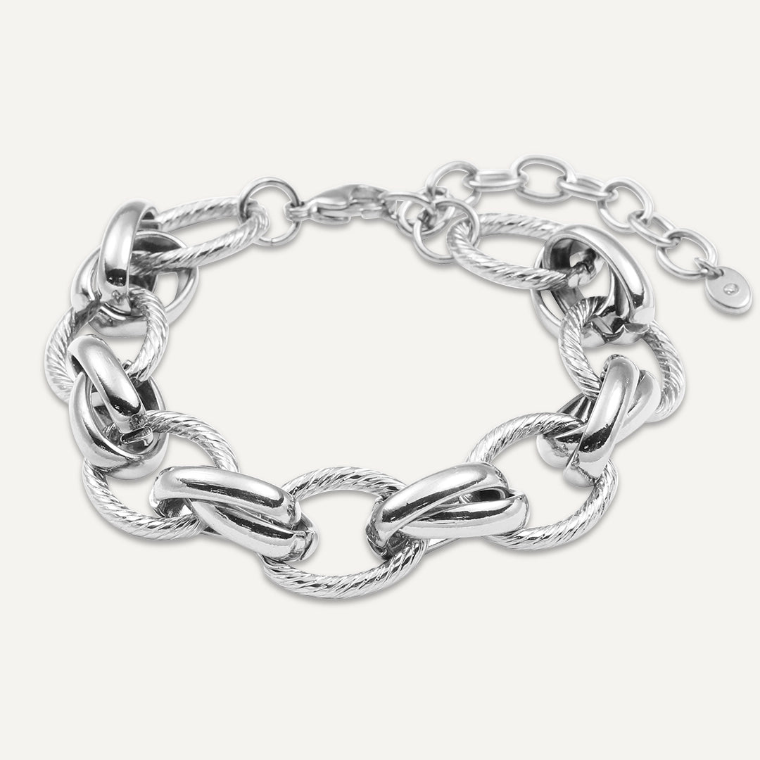 Vibes | Power Link Chain Bracelet | White Gold-Plated