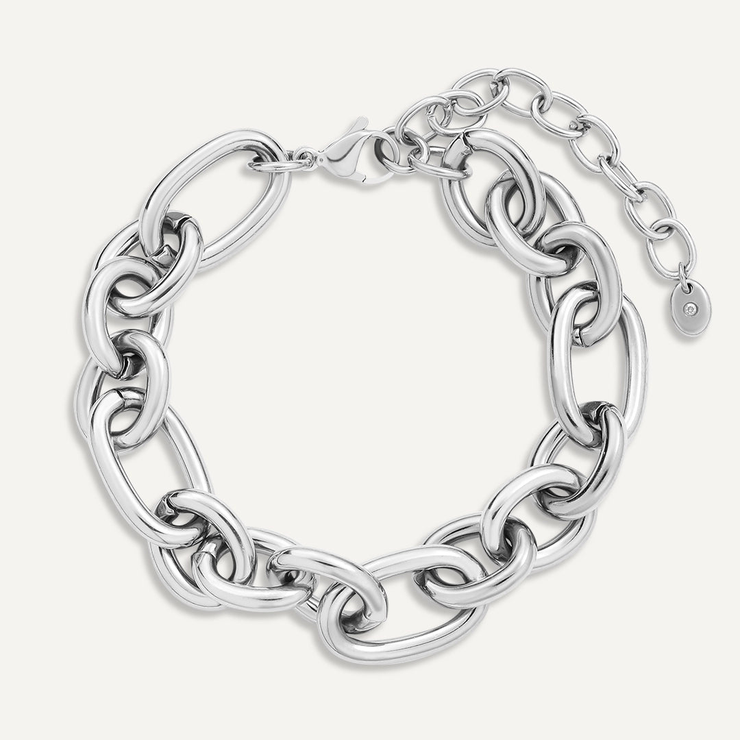 Vibes | Link Up Bracelet | White Gold-Plated