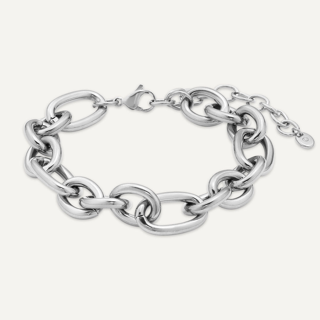 Vibes | Link Up Bracelet | White Gold-Plated