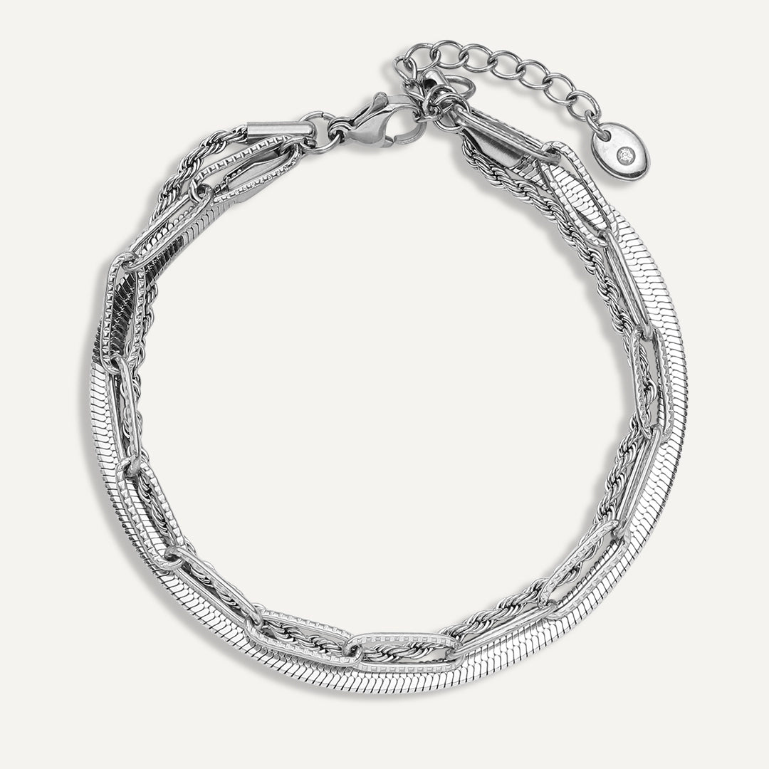 Vibes | Layer Slayer Bracelet | White Gold-Plated