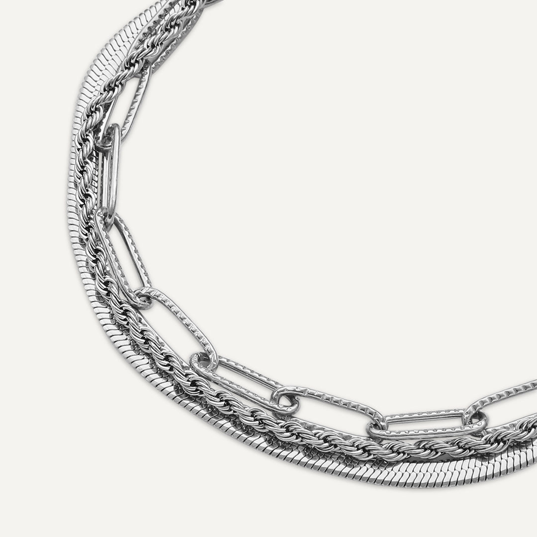 Vibes | Layer Slayer Bracelet | White Gold-Plated