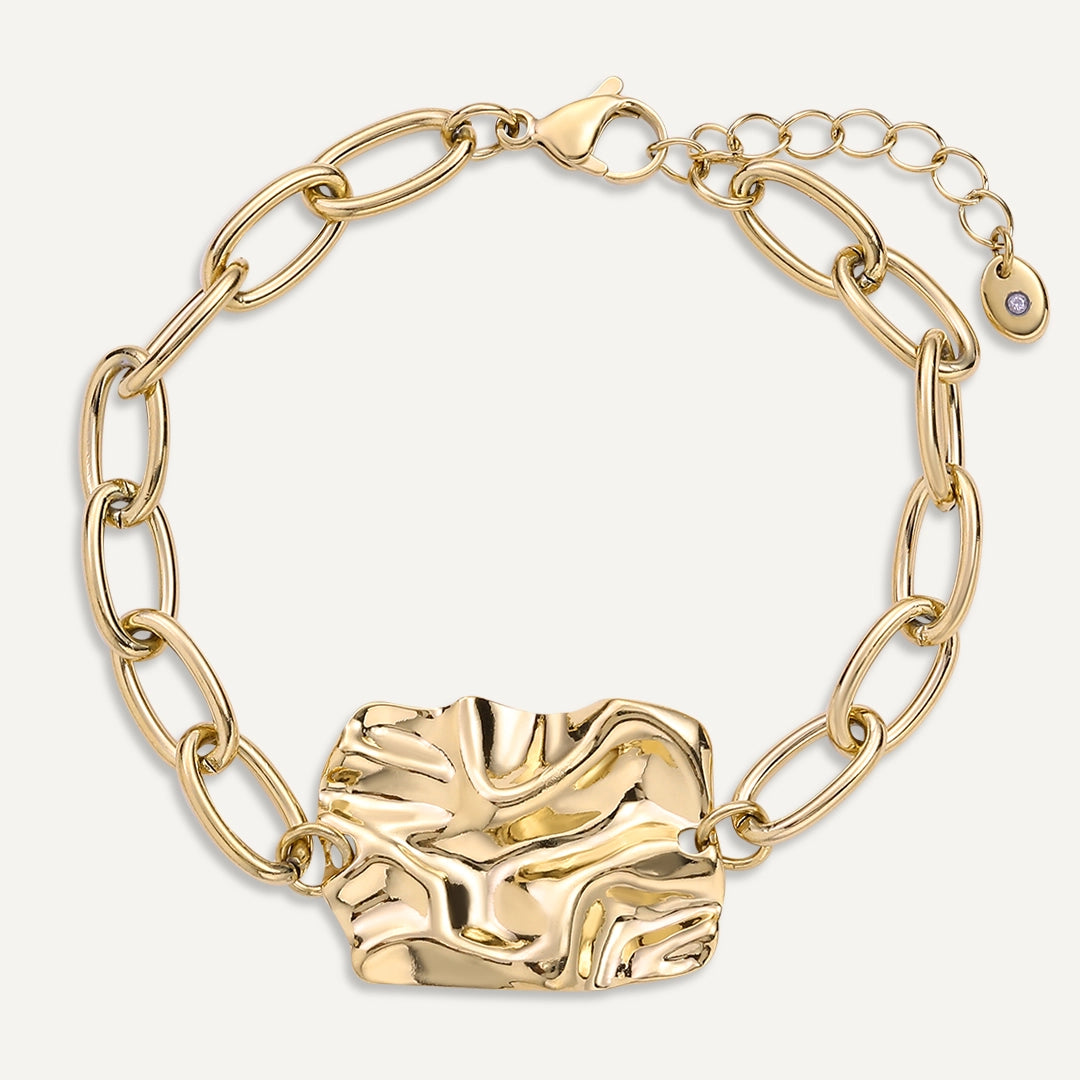 Vibes | Molten Link Bracelet | 18K Gold-Plated