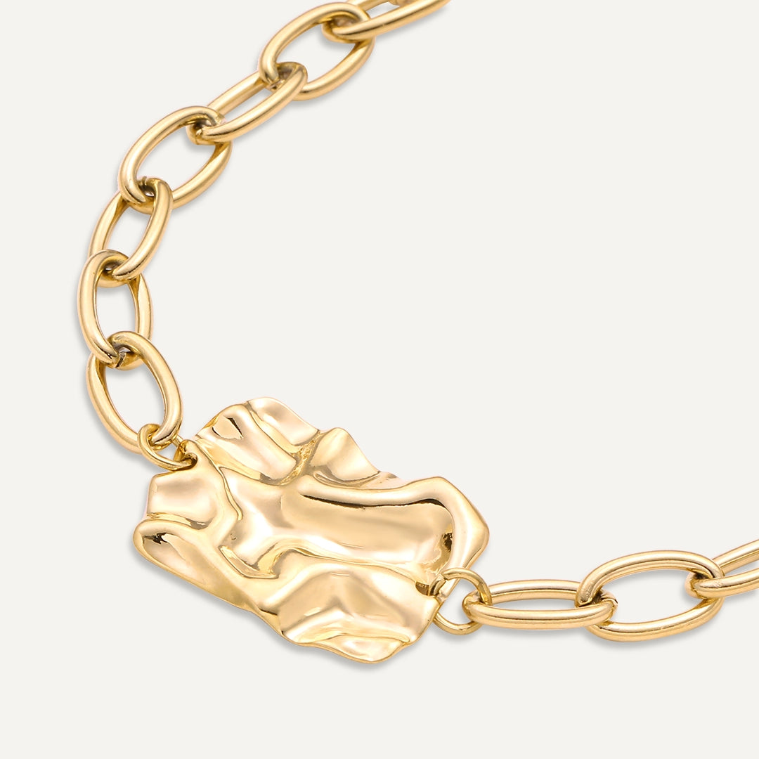 Vibes | Molten Link Bracelet | 18K Gold-Plated