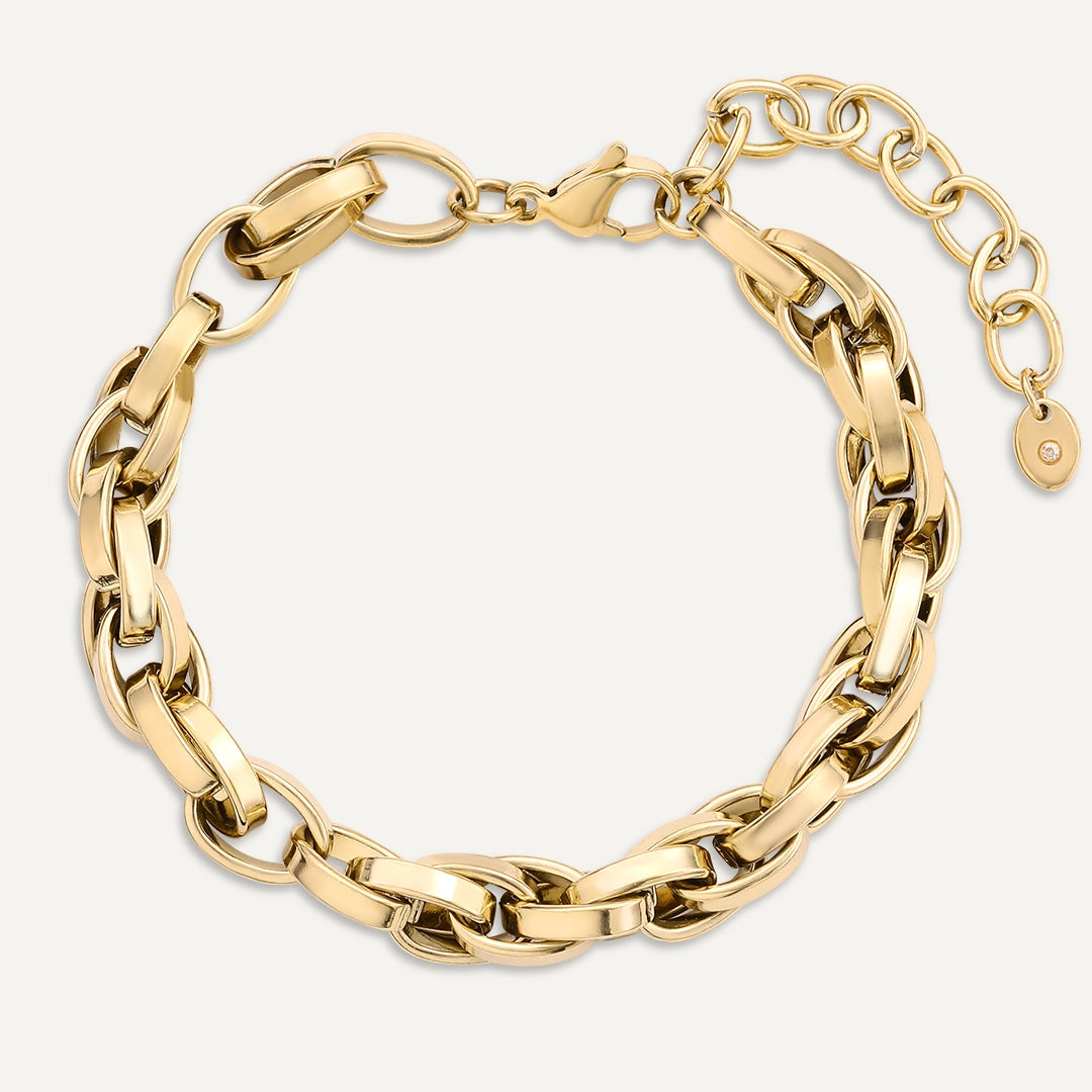 Vibes | Luxe Woven Chain Bracelet | 18K Gold-Plated