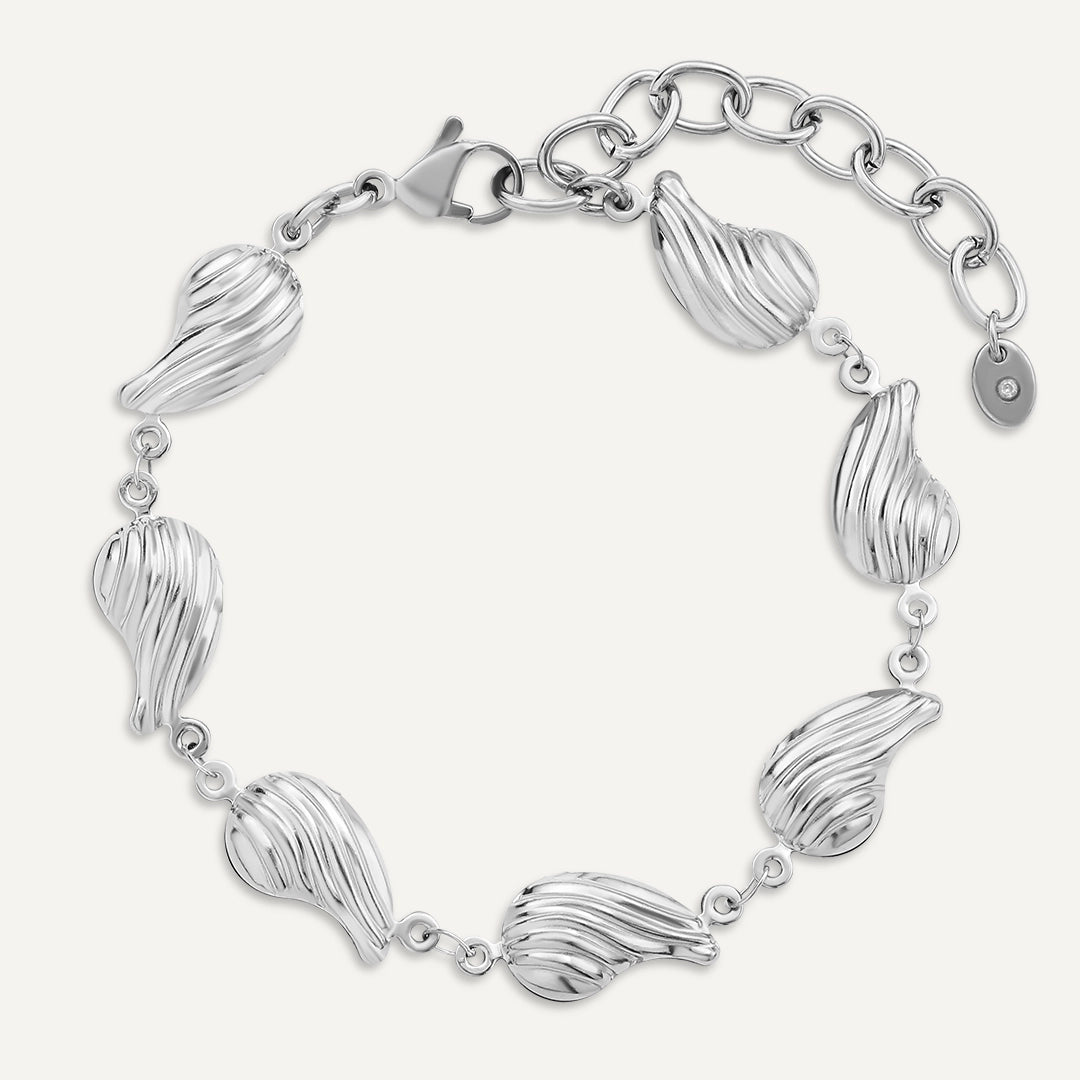 Vibes | Ripple Charm Bracelet | White Gold-Plated