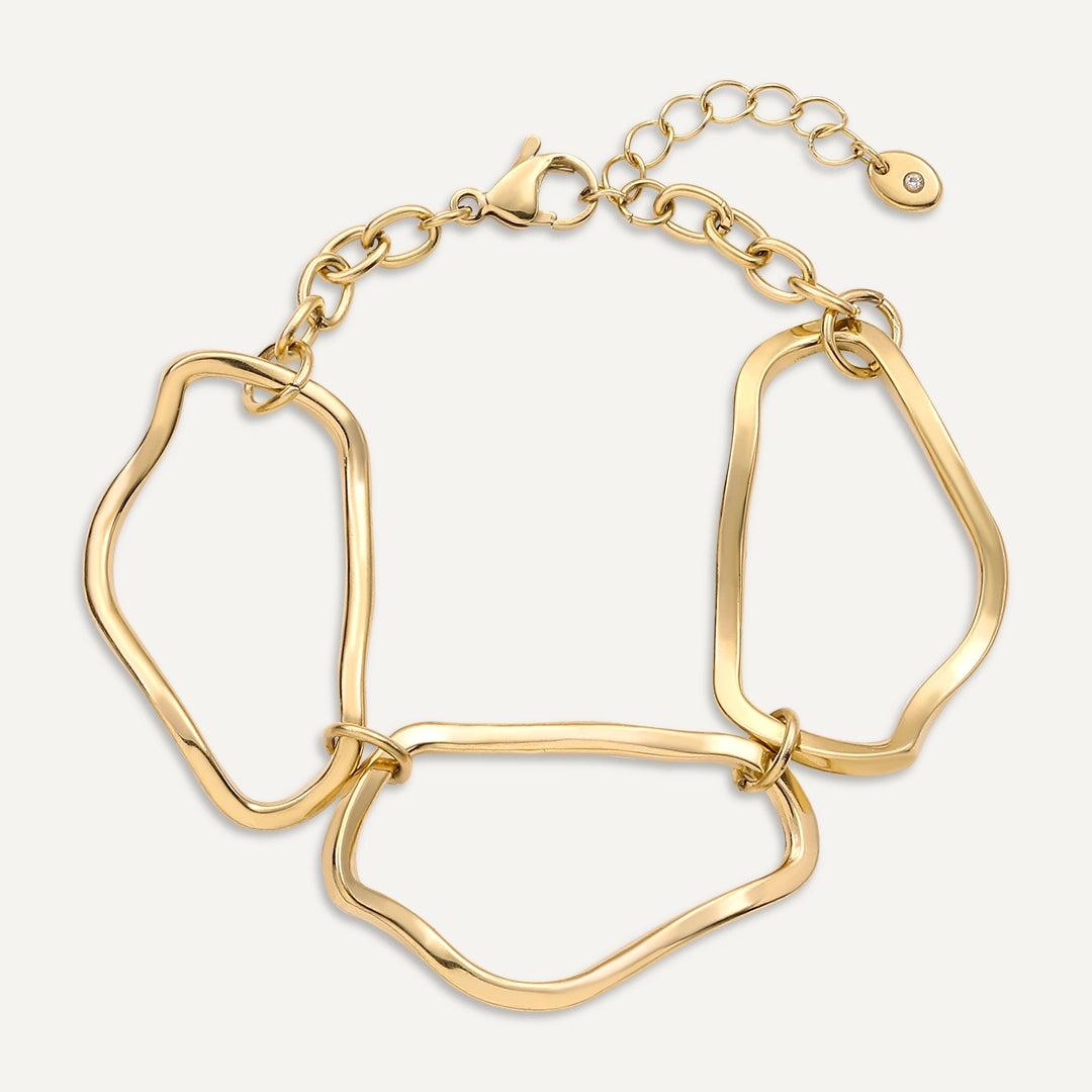 Vibes | Freeform Link Bracelet | 18K Gold-Plated