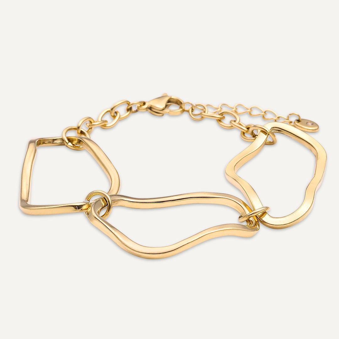 Vibes | Freeform Link Bracelet | 18K Gold-Plated