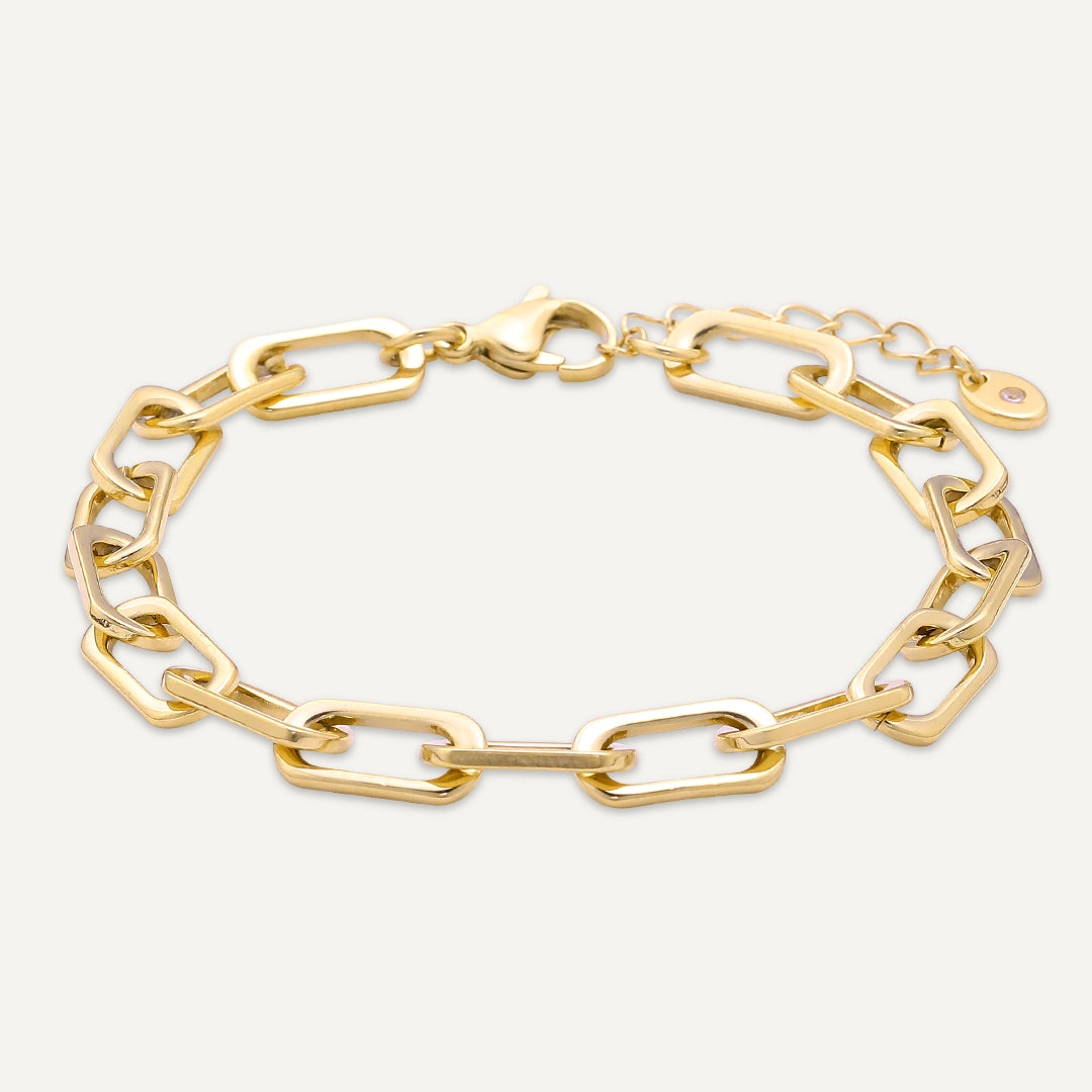 Vibes | Paperclip Edge Bracelet | 18K Gold-Plated