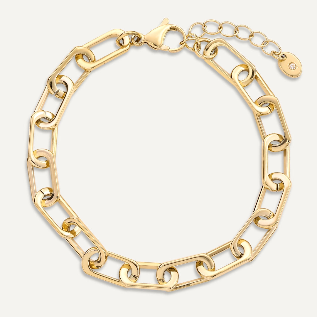 Vibes | Paperclip Edge Bracelet | 18K Gold-Plated