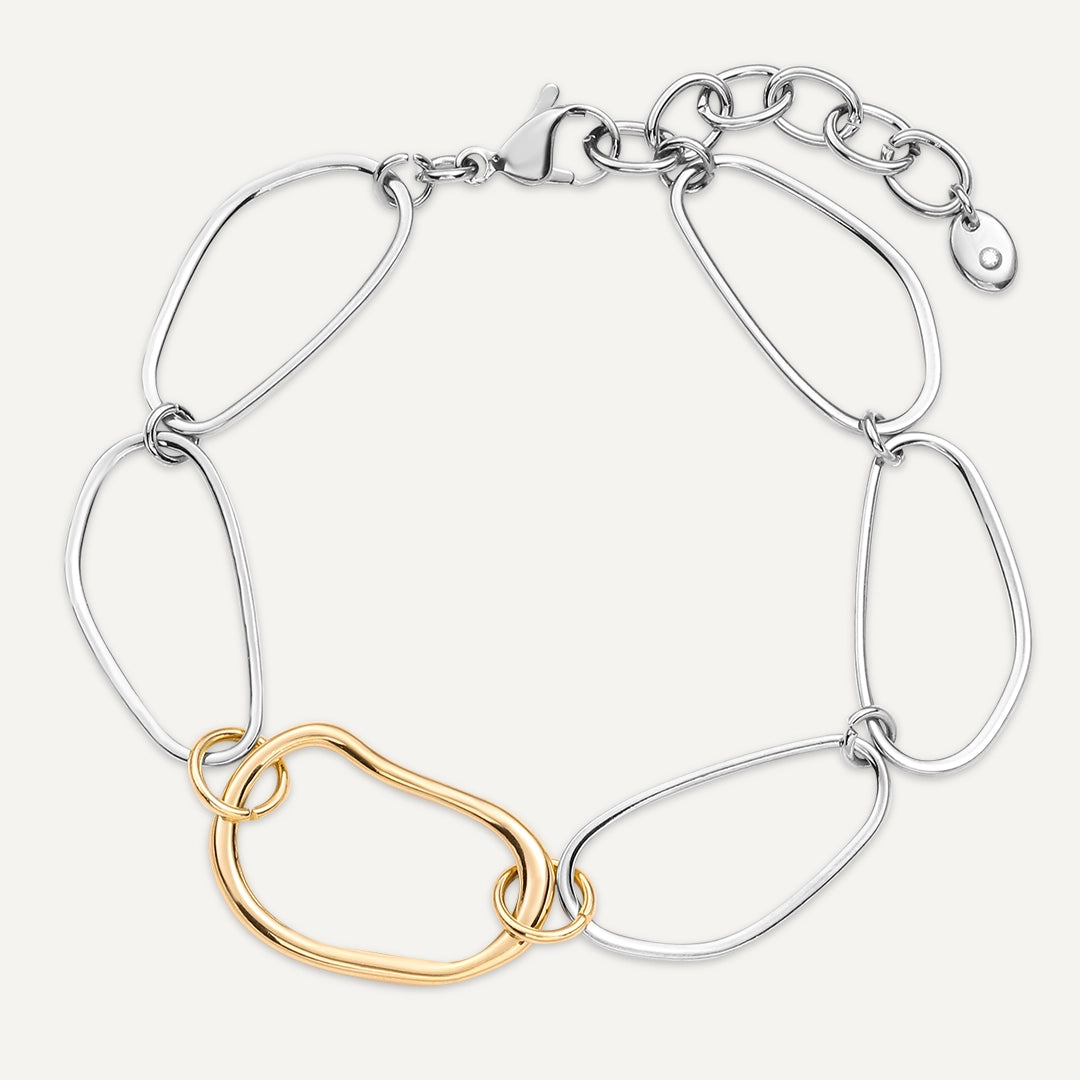 Vibes | Liquid Link Bracelet | 18K Gold & White Gold-Plated