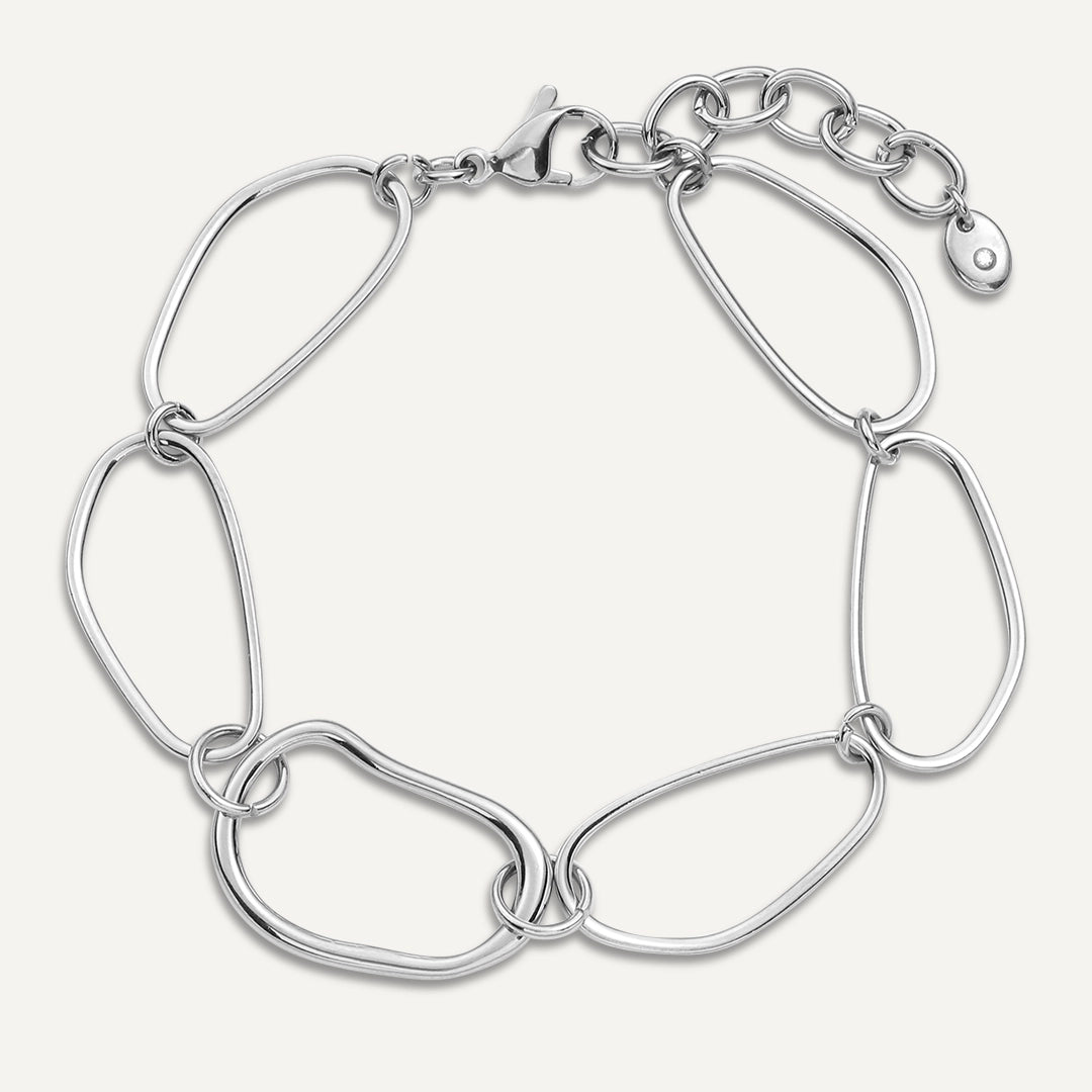 Vibes | Liquid Link Bracelet | White Gold-Plated