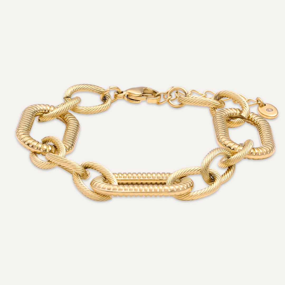 Vibes | Chunky Texture Bracelet | 18K Gold-Plated