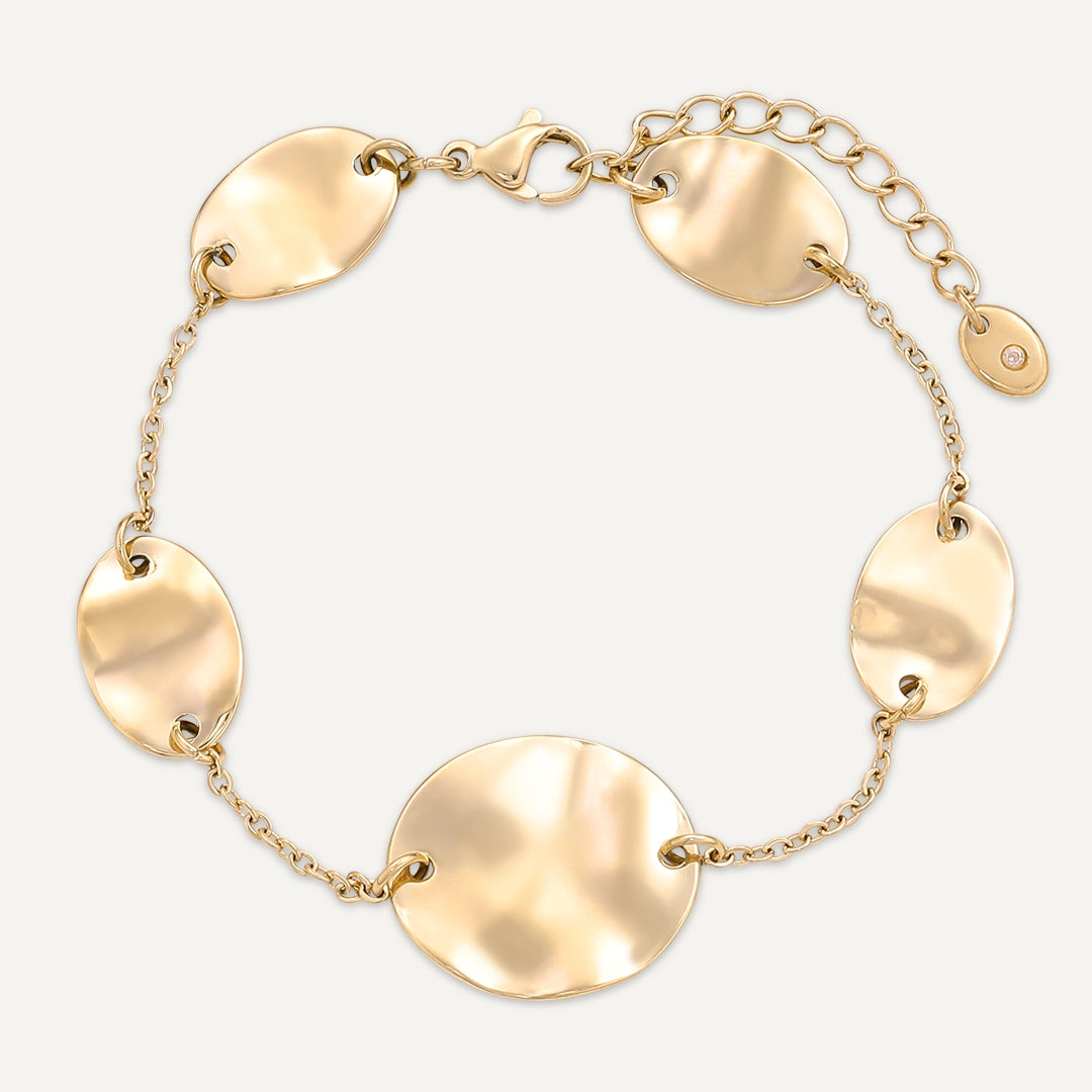 Vibes | Ripple Disc Bracelet | 18K Gold-Plated