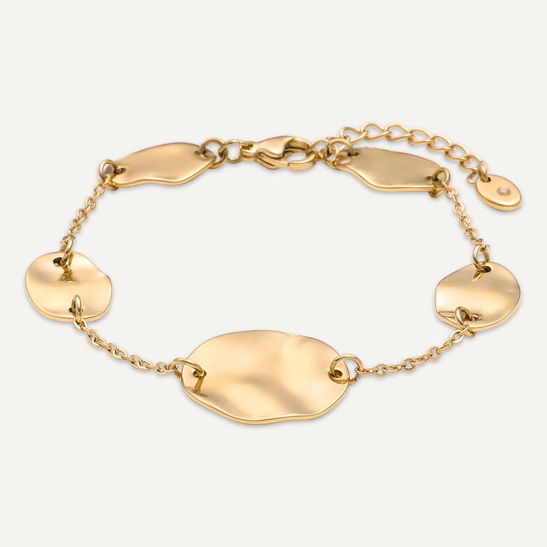 Vibes | Ripple Disc Bracelet | 18K Gold-Plated