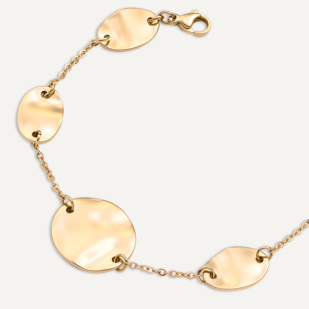 Vibes | Ripple Disc Bracelet | 18K Gold-Plated