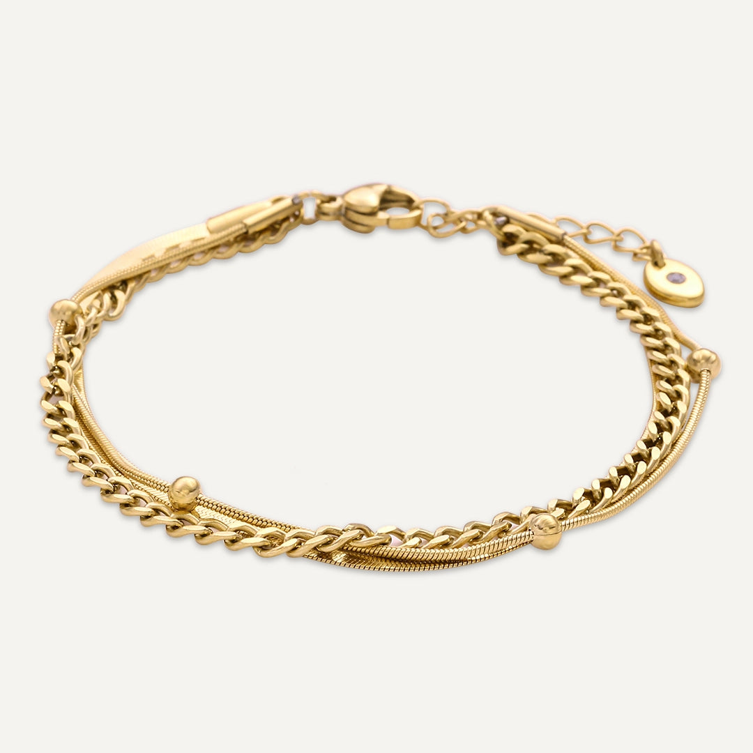 Vibes | Layer Luxe Bracelet | 18K Gold-Plated