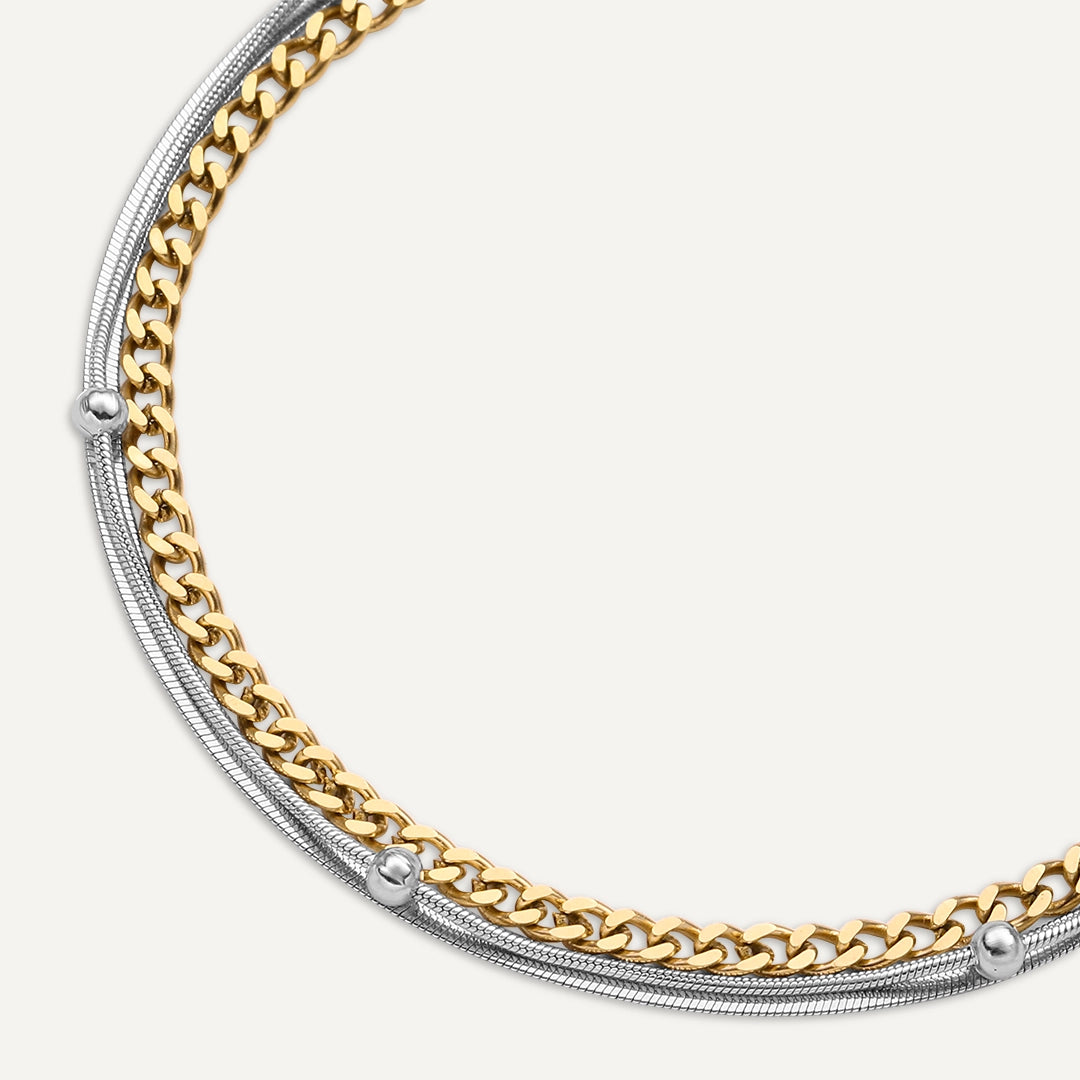 Vibes | Layer Luxe Bracelet | 18K Gold & White Gold-Plated