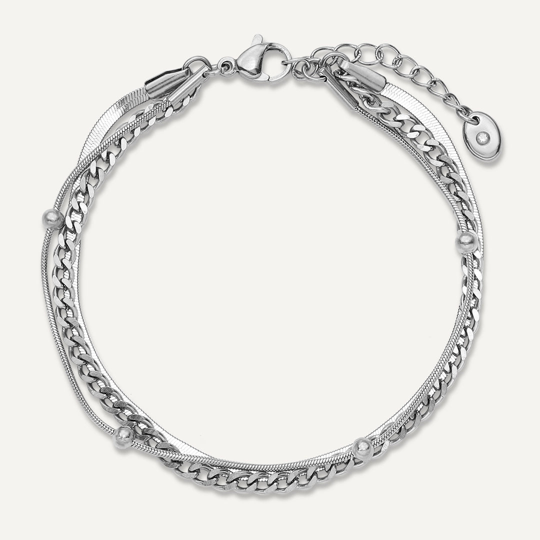 Vibes | Layer Luxe Bracelet | White Gold-Plated