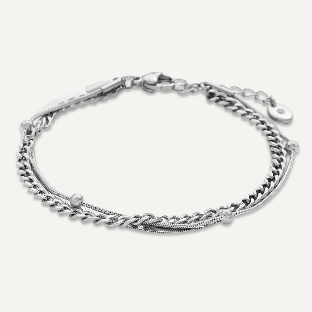 Vibes | Layer Luxe Bracelet | White Gold-Plated
