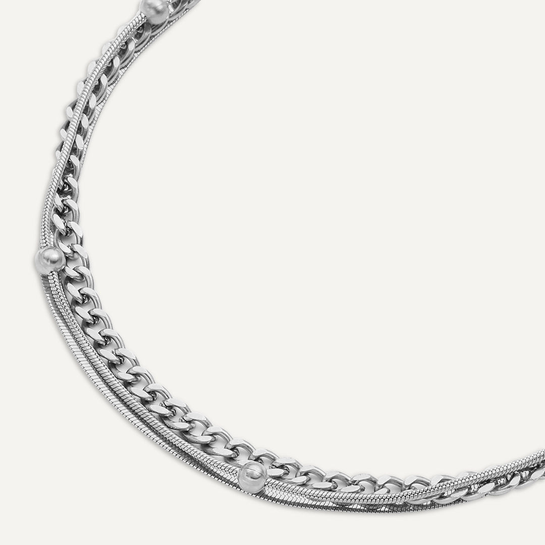 Vibes | Layer Luxe Bracelet | White Gold-Plated