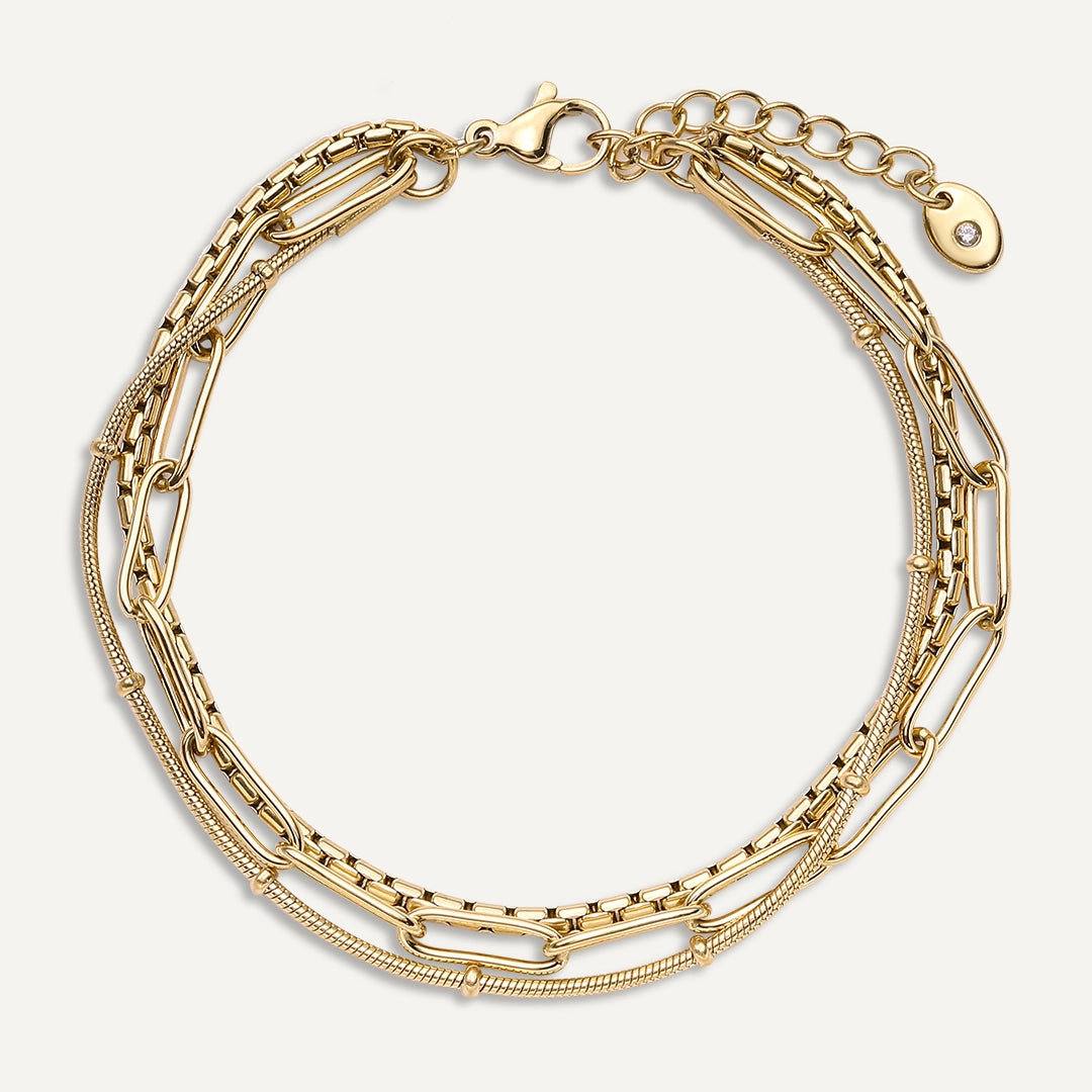 Vibes | Stacked Rhythm Bracelet | 18K Gold-Plated