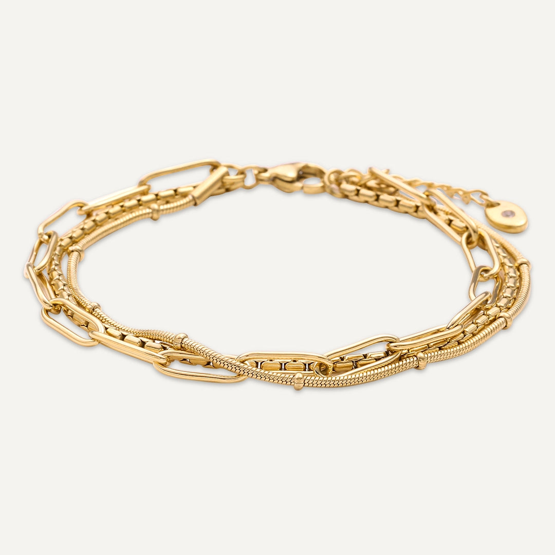 Vibes | Stacked Rhythm Bracelet | 18K Gold-Plated